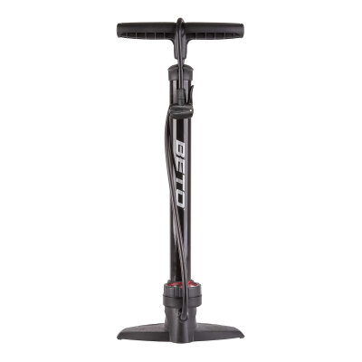 Beto Fahrradpumpe Luftpumpe Hochdruck-Standpumpe 11/160 S Stahl, mit Manometer und Softgriff