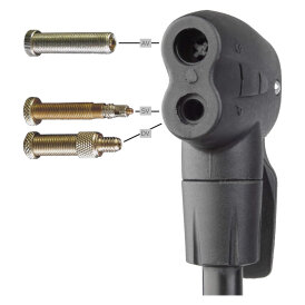 Beto Fahrradpumpe Luftpumpe Hochdruck-Standpumpe 11/160 S Stahl, mit Manometer und Softgriff Schwarz