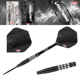 BULLS NL Steel Darts Lightning Black 90% Tungsten Steeltip Darts Steeldart 25 g