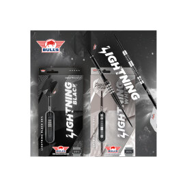 BULLS NL Steel Darts Lightning White Mighty Grip 90% Tungsten Steeltip Darts Steeldart 23 g