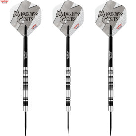 BULLS NL Steel Darts Lightning White Mighty Grip 90% Tungsten Steeltip Darts Steeldart 23 g