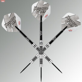 BULLS NL Steel Darts Lightning White Mighty Grip 90% Tungsten Steeltip Darts Steeldart 23 g