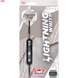 BULLS NL Steel Darts Lightning White Mighty Grip 90% Tungsten Steeltip Darts Steeldart 23 g