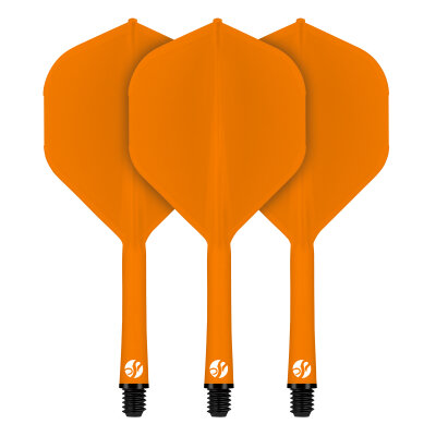 Shot Dart Flight Deck 2 in1 Schaft-Flights-System M Mittel Orange