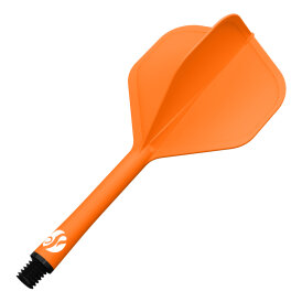 Shot Dart Flight Deck 2 in1 Schaft-Flights-System S Kurz Orange