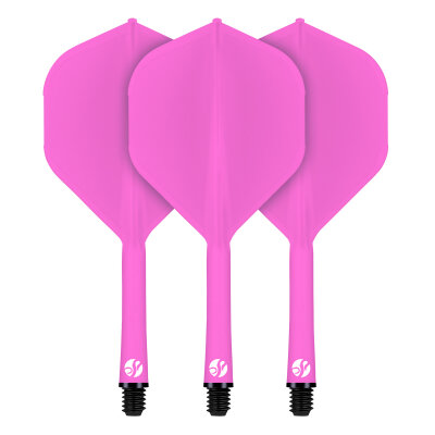 Shot Dart Flight Deck 2 in1 Schaft-Flights-System M Mittel Pink