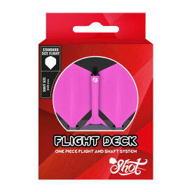 Shot Dart Flight Deck 2 in1 Schaft-Flights-System M Mittel Pink