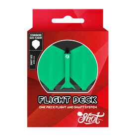 Shot Dart Flight Deck 2 in1 Schaft-Flights-System M Mittel Grün