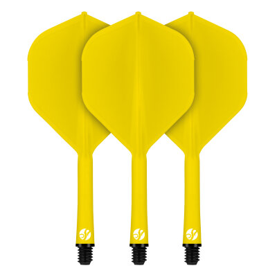 Shot Dart Flight Deck 2 in1 Schaft-Flights-System M Mittel Gelb