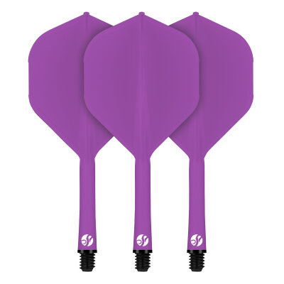 Shot Dart Flight Deck 2 in1 Schaft-Flights-System M Mittel Lila
