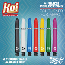 Shot Dart Shafts Koi Carbon mit Federring in Schwarz IM Intermediate