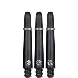Shot Dart Shafts Koi Carbon mit Federring Schwarz S Kurz