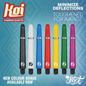Shot Dart Shafts Koi Carbon mit Federring Blau S Kurz