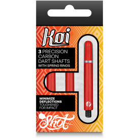 Shot Dart Shafts Koi Carbon mit Federring Rot S Kurz