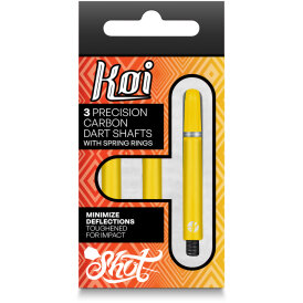 Shot Dart Shafts Koi Carbon mit Federring Gelb M Mittel