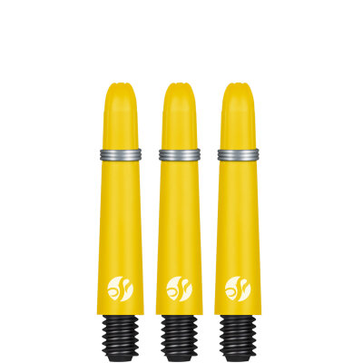 Shot Dart Shafts Koi Carbon mit Federring Gelb S Kurz