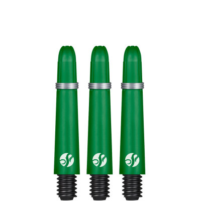 Shot Dart Shafts Koi Carbon mit Federring Grün S Kurz