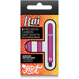 Shot Dart Shafts Koi Carbon mit Federring Pink S Kurz