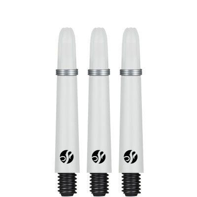 Shot Dart Shafts Koi Carbon mit Federring Weiß S Kurz