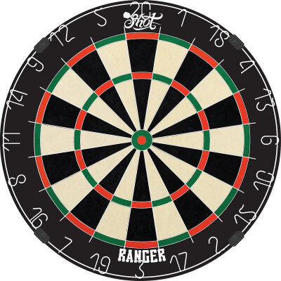 Shot Ranger Professional Bristle Dartboard Dartscheibe