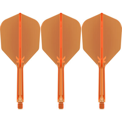Target Dart K-Flex Neon Flight- Schaftsystem patentierten Twist-System Neon Orange Standard Nr.6 M Mittel