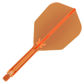Target Dart K-Flex Neon Flight- Schaftsystem patentierten Twist-System Neon Orange Standard Nr.6 M Mittel
