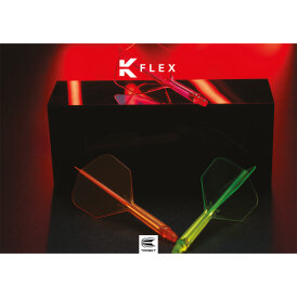 Target Dart K-Flex Neon Flight- Schaftsystem patentierten Twist-System Neon Orange Standard Nr.2 M Mittel