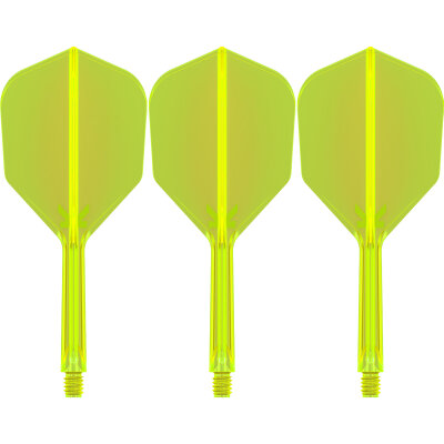 Target Dart K-Flex Neon Flight- Schaftsystem patentierten Twist-System Neon Gelb Standard Nr.6 S Kurz