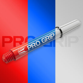 Target Pro Grip Shaft 3 3er Satz Dartshafts mit Aluminium Ring Mixed Rot/Blau/Weiß IM Intermediate