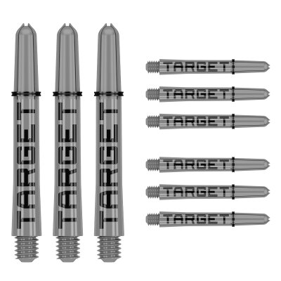 Target Pro Grip TAG Shaft 3 3er Satz Dartshafts mit Aluminium Ring Grau/Schwarz IM Intermediate