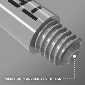 Target Pro Grip TAG Shaft 3 3er Satz Dartshafts mit Aluminium Ring Grau/Schwarz M Mittel