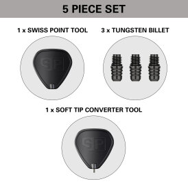 Target SWISS Converter Schwarz so wird aus einen Softdart mit 2BA Gewinde ein Target SWISS Steeldart