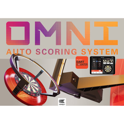 Target Dart Omni Autoscoring System, Integrierter Lichtring, mit 4 HD Kameras
