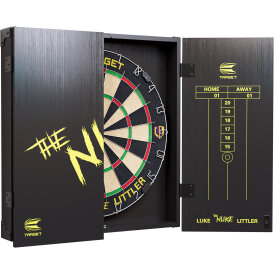 Target Dart Luke Littler The Nuke Cabinet Dartboard Set incl. 2 Steeldart Sets
