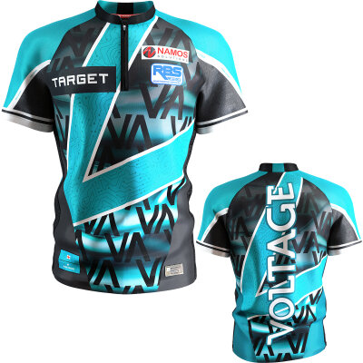 Target Darts Cool Play Playing Shirt Rob Cross Voltage Matchshirt Dart Shirt Dartshirt Trikot Design 2025 Größe XL
