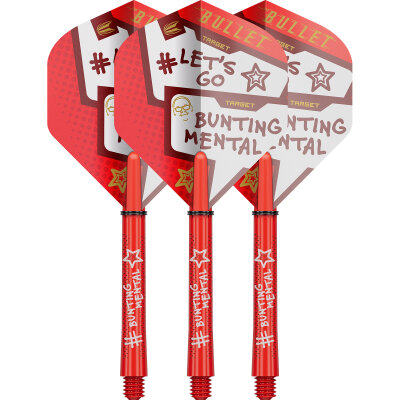 Target Dart Pro Grip Stephen Bunting Shaft mit Aluminium Ring & Pro Ultra Flight Nr.2 Flight&Shaft Kit M Mittel