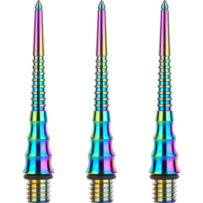 one80 Dart Titanium Steel Tip Schraubspitzen Wechselspitzen Conversion Point Modell C Rainbow 22 mm