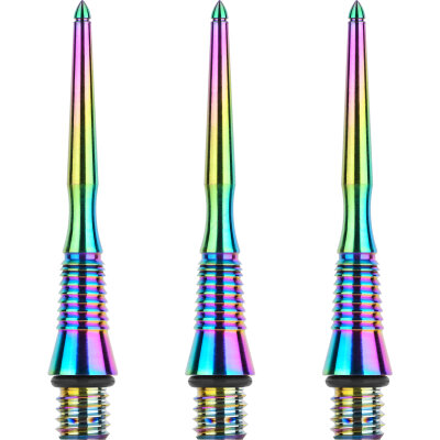 one80 Dart Titanium Steel Tip Schraubspitzen Wechselspitzen Conversion Point Modell D Rainbow 30 mm