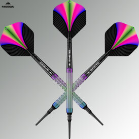 Mission Darts Soft Darts Aurora Coral 90% Tungsten Softtip Darts Softdart 18 g