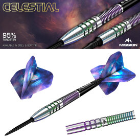 Mission Darts Steel Darts Celestial Coral 95% Tungsten Steeltip Darts Steeldart 27 g