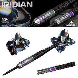Mission Darts Steel Darts Iridian Schwarz&Coral 90% Tungsten Steeltip Darts Steeldart 22 g