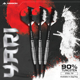 Mission Darts Steel Darts Yari 90% Tungsten Steeltip Darts Steeldart 24 g