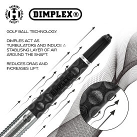 Harrows Dimplex Shaft mit Aluminium Ring und Golfball Technologie IM Intermediate Schwarz