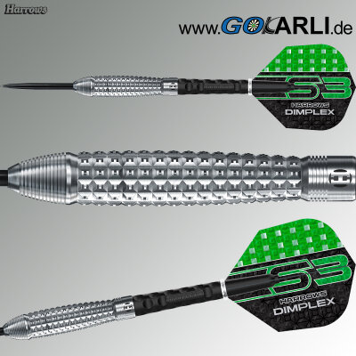 Harrows Steel Darts Dimplex S3 Bomb 90% Tungsten Steeltip Dart Steeldart 25 g