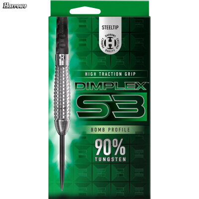 Harrows Steel Darts Dimplex S3 Bomb 90% Tungsten Steeltip Dart Steeldart 25 g