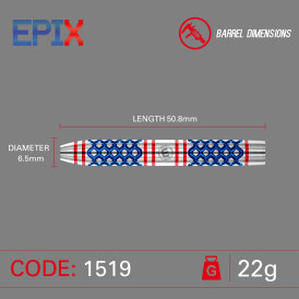 Winmau Steel Darts Epix 90% Tungsten Steeltip Dart Steeldart