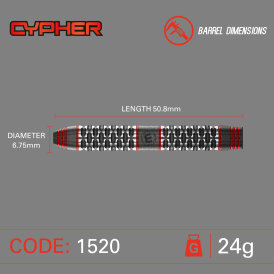 Winmau Steel Darts Cypher 90% Tungsten Steeltip Dart Steeldart 24 g
