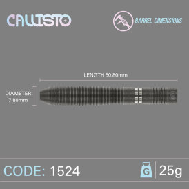 Winmau Steel Darts Callisto 90% Tungsten Steeltip Dart Steeldart 25 g