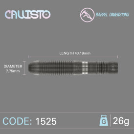 Winmau Callisto 90% Tungsten Steel Darts Steeltip Dart