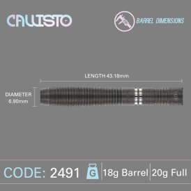 Winmau Soft Darts Callisto 90% Tungsten Softdart 20 g Softtip Dart